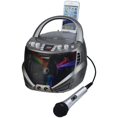 Emerson GQ263 Portable CD+G Karaoke Player with Flashing LED Lights Emerson GQ263 Portable CD+G Karaoke Player with Flashing LED Lights