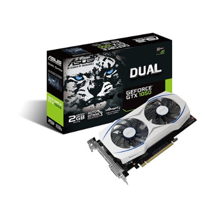 ASUS DUAL-GTX1050-O2G GeForce GTX 1050 2GB Dual-fan Edition DVI-D HDMI DP 1.4 Gaming Graphics Card ASUS DUAL-GTX1050-O2G GeForce GTX 1050 2GB Dual-fan Edition DVI-D HDMI DP 1.4 Gaming Graphics Card