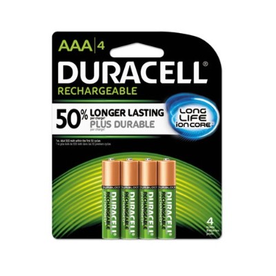 Duracell NLAAA4BCD Ion Core Rechargeable NiMH AAA Batteries with Duralock Power Preserve Technology - 4/Pack Duracell NLAAA4BCD Ion Core Rechargeable NiMH AAA Batteries with Duralock Power Preserve Technology - 4/Pack