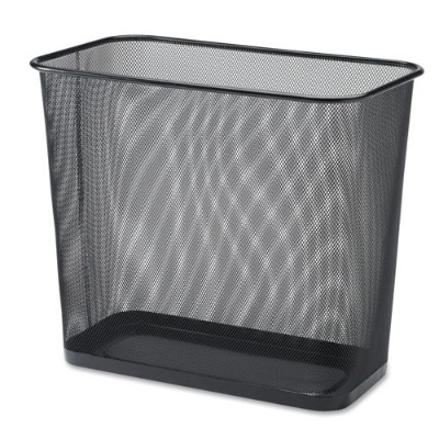 Lorell 52771 Mesh Rectangular Waste Bin - Black Lorell 52771 Mesh Rectangular Waste Bin - Black