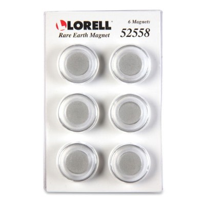 Lorell 52558 Round Cap Rare Earth Magnets Lorell 52558 Round Cap Rare Earth Magnets