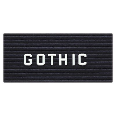Ghent LG34 3 4 Gothic Letterboard Letters White