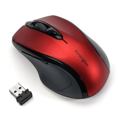 Kensington 72422 Pro Fit Wireless Mid-Size Mouse - Ruby Red Kensington 72422 Pro Fit Wireless Mid-Size Mouse - Ruby Red