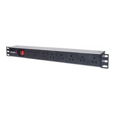 Intellinet Network Solutions 713993 19 1U Rackmount 8-Way Power Strip With On/Off Switch and Overload Protection 10ft Power Cord- US Type Intellinet Network Solutions 713993 19 1U Rackmount 8-Way Power Strip With On/Off Switch and Overload Protection 10ft Power Cord- US Type