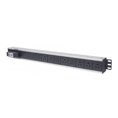 Intellinet Network Solutions 713955 5ft 12-Way Vertical Rackmount Power Strip with Single Air Switch No Surge Protection - US Type Intellinet Network Solutions 713955 5ft 12-Way Vertical Rackmount Power Strip with Single Air Switch No Surge Protection - US Type