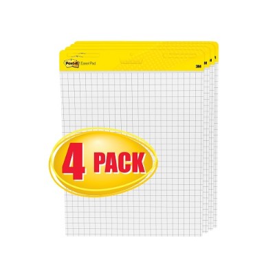3M 560 VAD 4PK Easel Pad Grid Ruled White 25 in x 30 in 30sheet pad 4 pads case