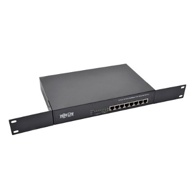 TrippLite NG8POE 8 Port 10 100 1000 Mbps 1U Rack Mount Desktop Gigabit Ethernet Unmanaged Switch with PoE