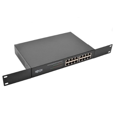 TrippLite NG16 16 Port 10 100 1000 Mbps 1U Rack Mount Desktop Gigabit Ethernet Unmanaged Switch Metal Housing