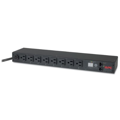APC AP7800B Metered Rack PDU - 1U 15A 100/120V (8) 5-15 APC AP7800B Metered Rack PDU - 1U 15A 100/120V (8) 5-15