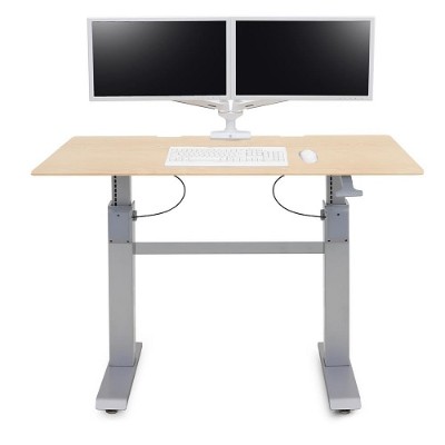 Ergotron 24 568 F13 60 x 29 WorkFit DL 60 Height Adjustable Desk Maple