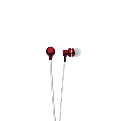 Naxa Electronics NE 940 RED METALLIX Isolation Stereo Earbuds Red