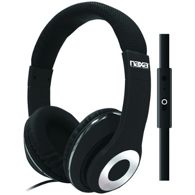 Naxa Electronics NE-943 BLACK BACKSPIN Pro Headphones with Microphone - Black Naxa Electronics NE-943 BLACK BACKSPIN Pro Headphones with Microphone - Black