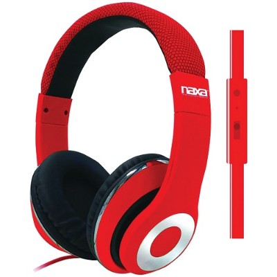 Naxa Electronics NE 943 RED BACKSPIN Pro Headphones with Microphone Red