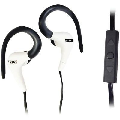 Naxa Electronics NE-935W SPIRIT Sport Earphones with Microphone - White Naxa Electronics NE-935W SPIRIT Sport Earphones with Microphone - White