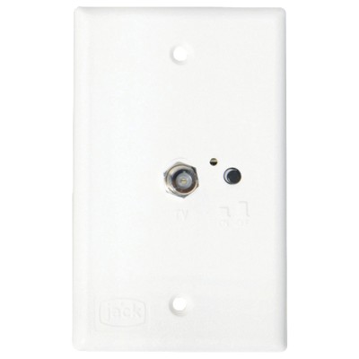 King Controls PB1000 Jack Power Injector Switch Plate (White) King Controls PB1000 Jack Power Injector Switch Plate (White)