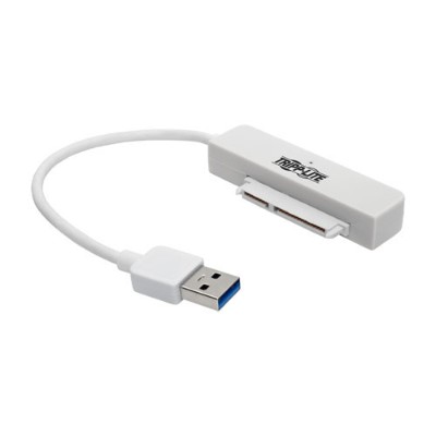 TrippLite U338-06N-SATA-W USB 3.0 SuperSpeed to SATA III Adapter Cable with UASP 2.5 in. to 3.5 in. SATA Hard Drives White TrippLite U338-06N-SATA-W USB 3.0 SuperSpeed to SATA III Adapter Cable with UASP 2.5 in. to 3.5 in. SATA Hard Drives White
