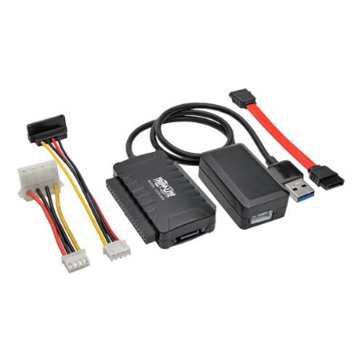 TrippLite U338-06N USB 3.0 SuperSpeed to SATA/IDE Adapter with Built-In USB Cable 2.5 in. 3.5 in. and 5.25 in. Hard Drives TrippLite U338-06N USB 3.0 SuperSpeed to SATA/IDE Adapter with Built-In USB Cable 2.5 in. 3.5 in. and 5.25 in. Hard Drives