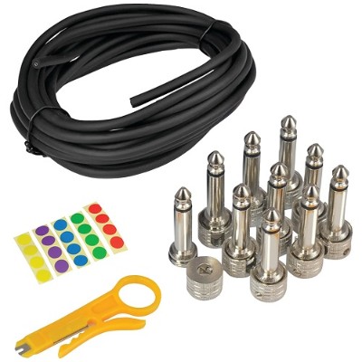 Pyle PSCBLKIT22 Pro Audio Pedal Board Patch Cables 10 ct