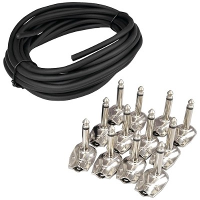 Pyle PSCBLKIT5 Pro Audio Pedal Board Patch Cables 12 ct Pyle PSCBLKIT5 Pro Audio Pedal Board Patch Cables 12 ct