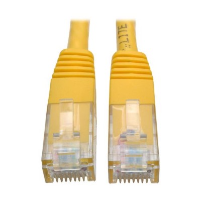TrippLite N200-025-YW 25ft Cat6 Gigabit Molded Patch Cable RJ45 MM 550MHz 24AWG Yellow TrippLite N200-025-YW 25ft Cat6 Gigabit Molded Patch Cable RJ45 MM 550MHz 24AWG Yellow