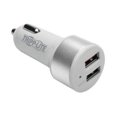 TrippLite U280-C02-S-QC3 Dual USB Car Charger w/ Quick Charge 3.0 for Tablets Smartphones TrippLite U280-C02-S-QC3 Dual USB Car Charger w/ Quick Charge 3.0 for Tablets Smartphones