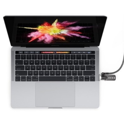 Compulocks Brands MBPRLDGTB01 Ledge Security Lock Slot adapter for Macbook Pro Touch Bar - Silver Compulocks Brands MBPRLDGTB01 Ledge Security Lock Slot adapter for Macbook Pro Touch Bar - Silver