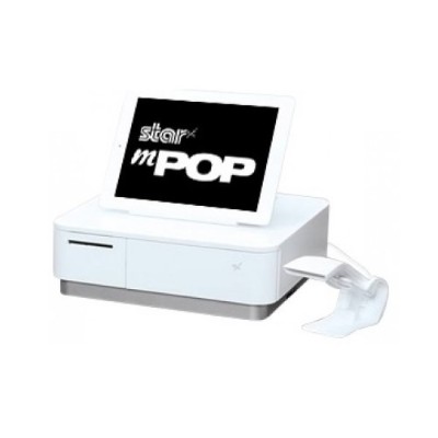 Star Micronics 39650111 mPOP MPOP10-B1 Scanner 2 Inch Printer Cash Drawer Tablet Stand Internal PS White Star Micronics 39650111 mPOP MPOP10-B1 Scanner 2 Inch Printer Cash Drawer Tablet Stand Internal PS White
