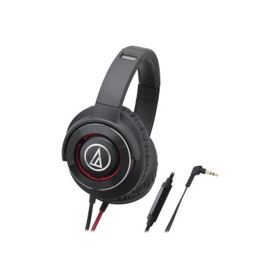 Audio - Technica ATH-WS770iSBRD SOLID BASS ATH-WS770iS - Headphones with mic - full size - 3.5 mm jack - black/red Audio - Technica ATH-WS770iSBRD SOLID BASS ATH-WS770iS - Headphones with mic - full size - 3.5 mm jack - black/red
