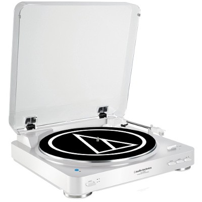 Audio - Technica AT-LP60WH-BT Fully Automatic Wireless Belt-Drive Stereo Turntable - White Audio - Technica AT-LP60WH-BT Fully Automatic Wireless Belt-Drive Stereo Turntable - White