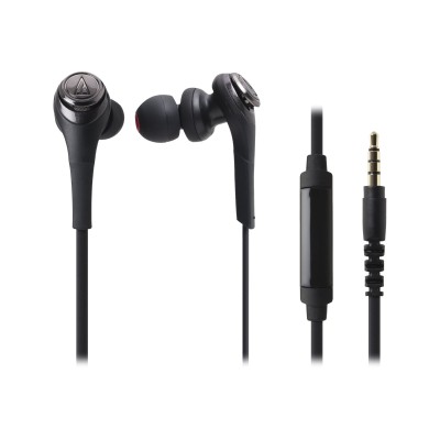 Audio Technica ATH CKS550iSBK SOLID BASS ATH CKS550IS Earphones with mic in ear 3.5 mm jack black