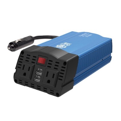 TrippLite PV375USB 375W Car Power Inverter 2 Outlets 2-Port USB Charging AC to DC TrippLite PV375USB 375W Car Power Inverter 2 Outlets 2-Port USB Charging AC to DC