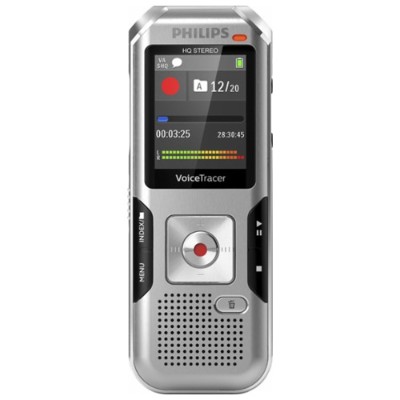 Philips DVT4010/00 Digital Voice Recorder - 8 GBmicroSD Supported - 1.8 LCD - MP3 WAV WMA - Headphone - 2280 Hourspeace Recording Time - Portable