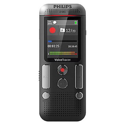 Philips DVT2510/00 DVT2510 Digital Voice Tracer - Digital Voice Recorder 8GB Internal Memory 88 Days of Recording 2x AAA Batteries Philips DVT2510/00 DVT2510 Digital Voice Tracer - Digital Voice Recorder 8GB Internal Memory 88 Days of Recording 2x AAA Batteries