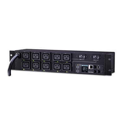 Cyberpower PDU81009 30A 208V Metered by Outlet Switched PDU 10 C19 Outlets 12 Feet cord