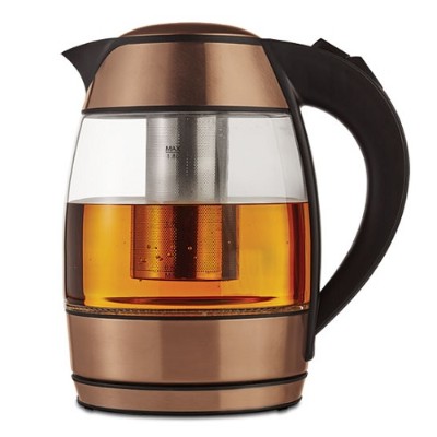 Brentwood Appliances KT-1960RG 1.8 Liter Electric Glass Kettle with Tea Infuser Brentwood Appliances KT-1960RG 1.8 Liter Electric Glass Kettle with Tea Infuser