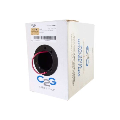 Cables To Go 56012 1000ft Cat5e Bulk Unshielded Ethernet Network Cable with Solid Conductors - Riser CMR-Rated - Red (TAA) Cables To Go 56012 1000ft Cat5e Bulk Unshielded Ethernet Network Cable with Solid Conductors - Riser CMR-Rated - Red (TAA)