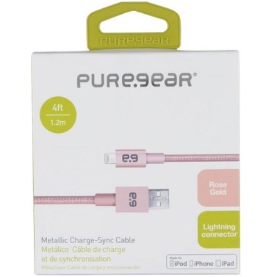 PureGear 12122VRP 9 Charge & Sync Lightning to USB Metallic Braided Rope Cable PureGear 12122VRP 9 Charge & Sync Lightning to USB Metallic Braided Rope Cable