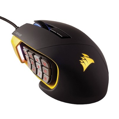Corsair Memory CH-9304011-NA Scimitar PRO RGB Optical MOBA/MMO Gaming Mouse - Yellow Corsair Memory CH-9304011-NA Scimitar PRO RGB Optical MOBA/MMO Gaming Mouse - Yellow