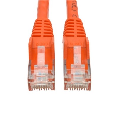 TrippLite N201-001-OR 1ft Cat6 RJ45 M/M Gigabit Snagless Molded UTP Patch Cable - Orange TrippLite N201-001-OR 1ft Cat6 RJ45 M/M Gigabit Snagless Molded UTP Patch Cable - Orange