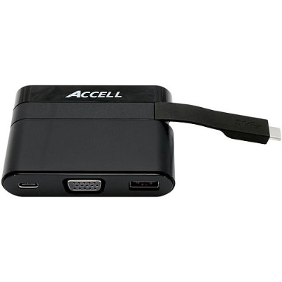 Accell U205B-001B USB-C Mini Dock - VGA USB-A 3.0 and USB-C Charging Port. Accell U205B-001B USB-C Mini Dock - VGA USB-A 3.0 and USB-C Charging Port.