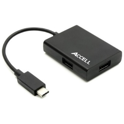 Accell U214B-001B USB-C to 3x USB-A 3.0 Hub - USB 3.0 Compliant Accell U214B-001B USB-C to 3x USB-A 3.0 Hub - USB 3.0 Compliant