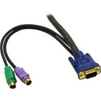 Cables To Go 29633 Ultima Three-in-one Desktop Extension Cable - Keyboard / Video / Mouse (kvm) Extension Cable - 6 Pin Ps/2  Hd-15 (m) - 6 Pin Ps/2  Hd-15 (f)