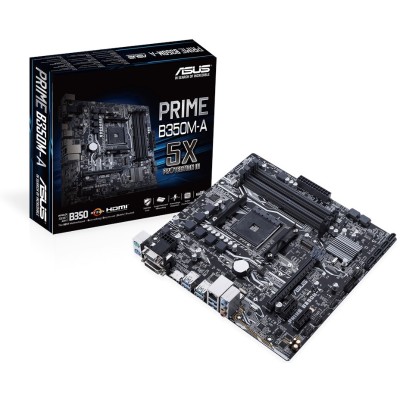 ASUS PRIME B350M-A/CSM PRIME B350M-A/CSM - MotherBoard - m-ATx - AM4 Socket - USB 3.0 - Gigabit LAN - Onboard graphics (CPU required) - HD Audio (8-channel) ASUS PRIME B350M-A/CSM PRIME B350M-A/CSM - MotherBoard - m-ATx - AM4 Socket - USB 3.0 - Gigabit LAN - Onboard graphics (CPU required) - HD Audio (8-channel)