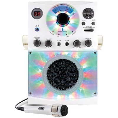 The Singing Machine SML385BTW Bluetooth Karaoke System with LED Disco Lights and Microphone - White The Singing Machine SML385BTW Bluetooth Karaoke System with LED Disco Lights and Microphone - White