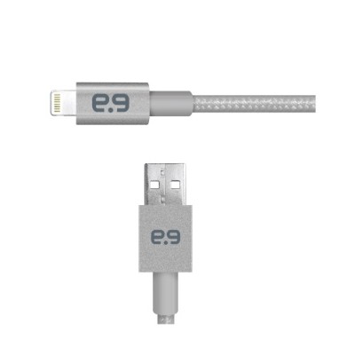 PureGear 61037PG 4 ft. Braided Metallic Charge-Sync Cable for Lightning USB devices - Space Gray PureGear 61037PG 4 ft. Braided Metallic Charge-Sync Cable for Lightning USB devices - Space Gray