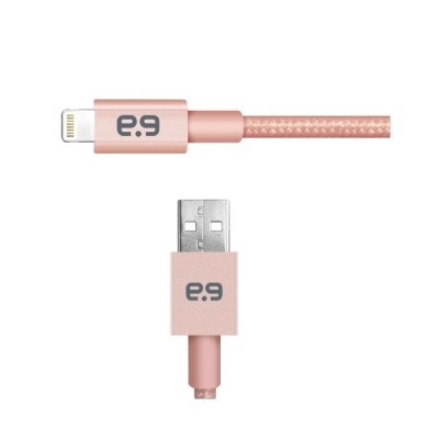 PureGear 61380PG 4 ft. Braided Metallic Charge-Sync Cable for Lightning USB devices - Rose Gold PureGear 61380PG 4 ft. Braided Metallic Charge-Sync Cable for Lightning USB devices - Rose Gold