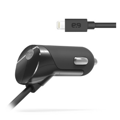 PureGear 61375PG Corded Car Charger for Lightning Devices 12W - Black PureGear 61375PG Corded Car Charger for Lightning Devices 12W - Black