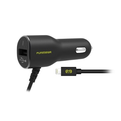 PureGear 60545PG Power adapter - car - 10 Watt - 2.1 A - 2 output connectors (USB (power only) Lightning) - black - for Apple iPad/iPhone/iPod (Lightning) PureGear 60545PG Power adapter - car - 10 Watt - 2.1 A - 2 output connectors (USB (power only) Lightning) - black - for Apple iPad/iPhone/iPod (Lightning)