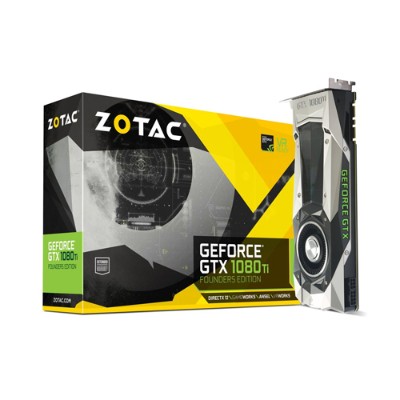 Zotac ZT-P10810A-10P GeForce GTX 1080 Ti Founders Edition - Graphics Card - 11GB GDDR5X - PCI-E 3.0 - 3x DisplayPort HDMI Zotac ZT-P10810A-10P GeForce GTX 1080 Ti Founders Edition - Graphics Card - 11GB GDDR5X - PCI-E 3.0 - 3x DisplayPort HDMI
