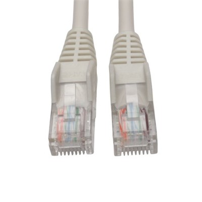 TrippLite N001-005-WH 5ft Cat5e RJ45 M/M 350MHz Snagless Molded UTP Patch Cable - White TrippLite N001-005-WH 5ft Cat5e RJ45 M/M 350MHz Snagless Molded UTP Patch Cable - White